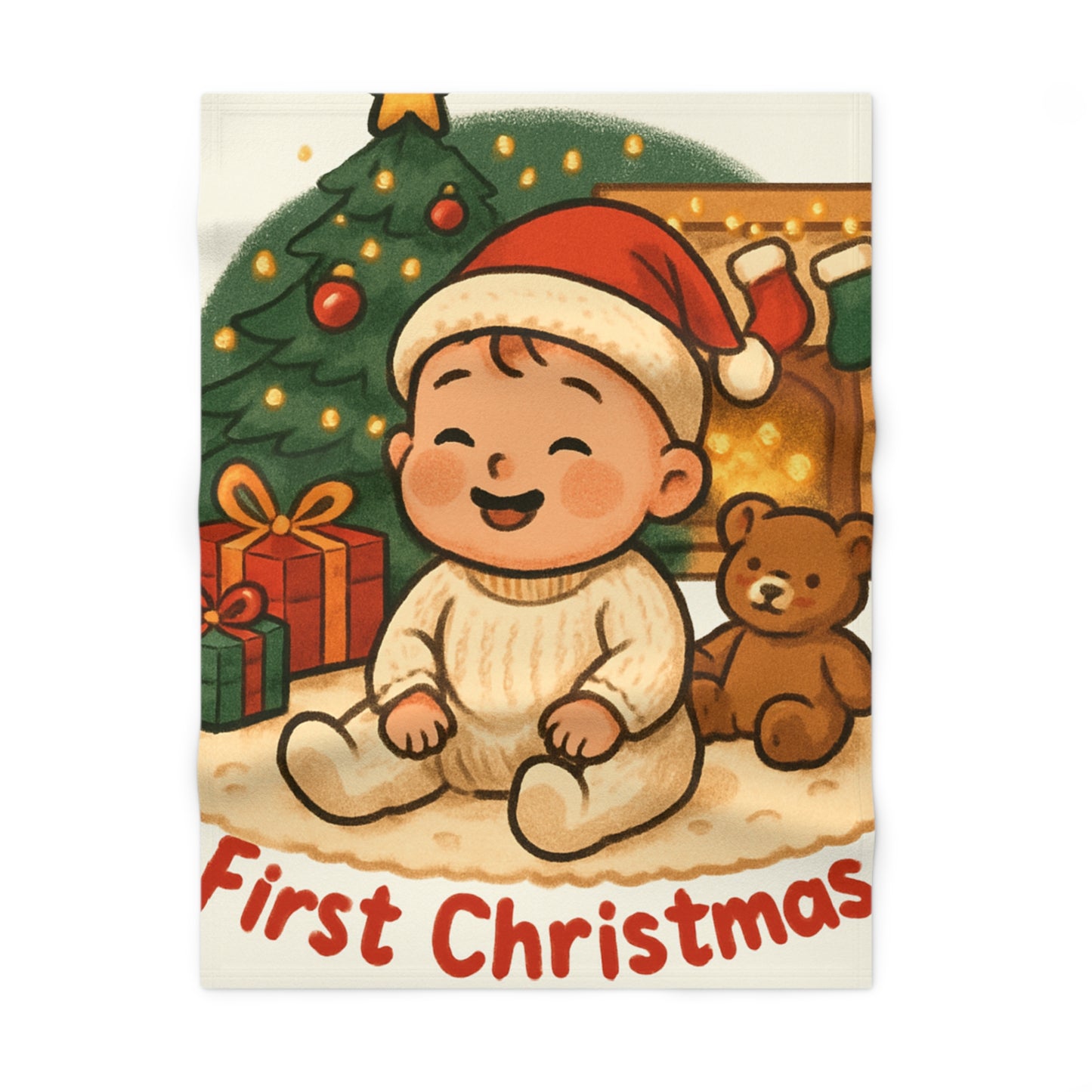 Cozy Holiday Baby Blanket with Cute Christmas Design