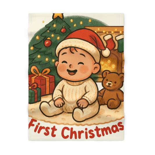 Cozy Holiday Baby Blanket with Cute Christmas Design
