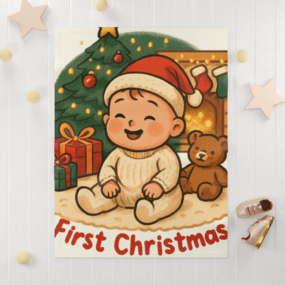 Cozy Holiday Baby Blanket with Cute Christmas Design